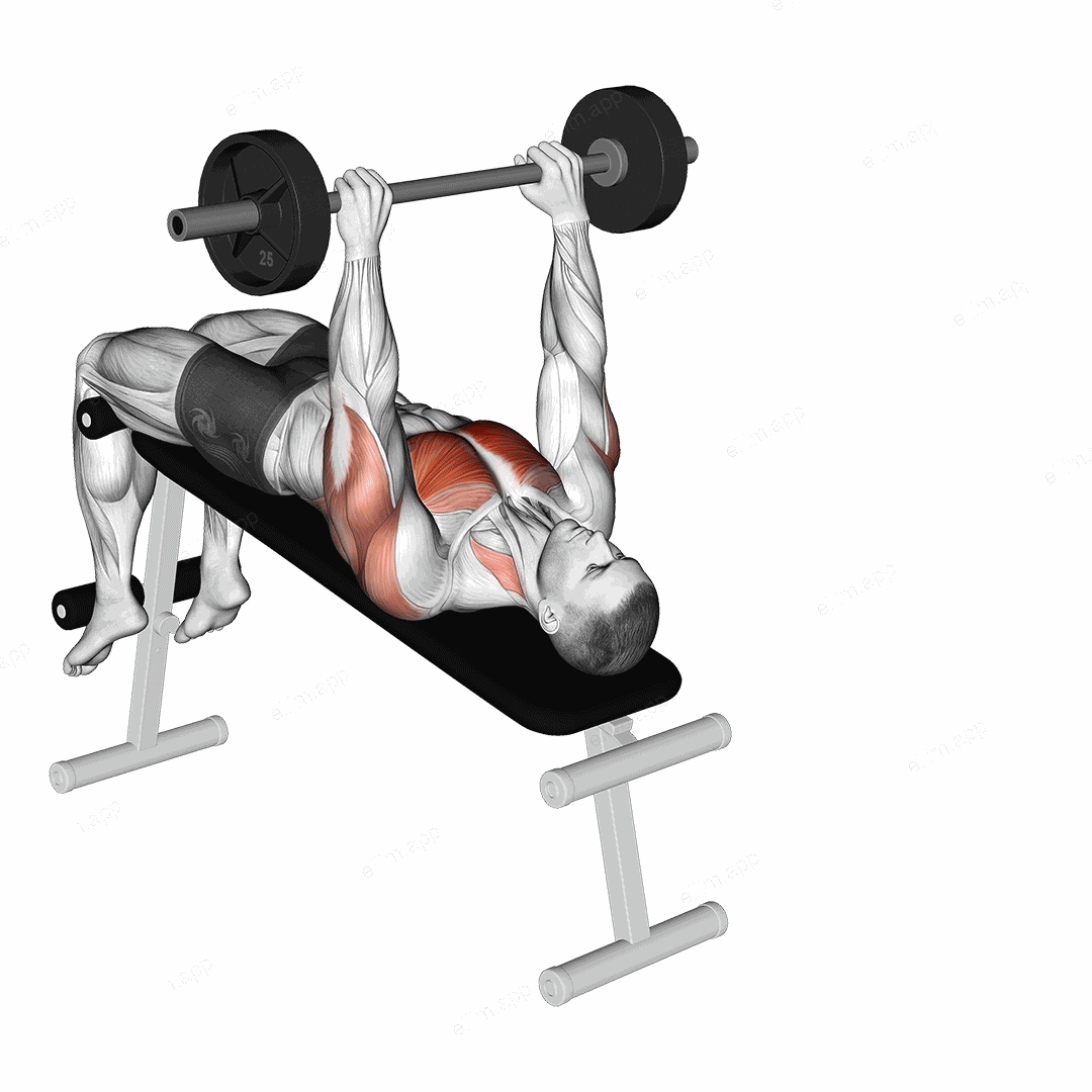 Barbell Decline Pullover exercise targeting Chest and Pectoralis Major Sternal Head