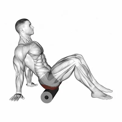 Roll Glutes Sitting on Floor exercise targeting Hips