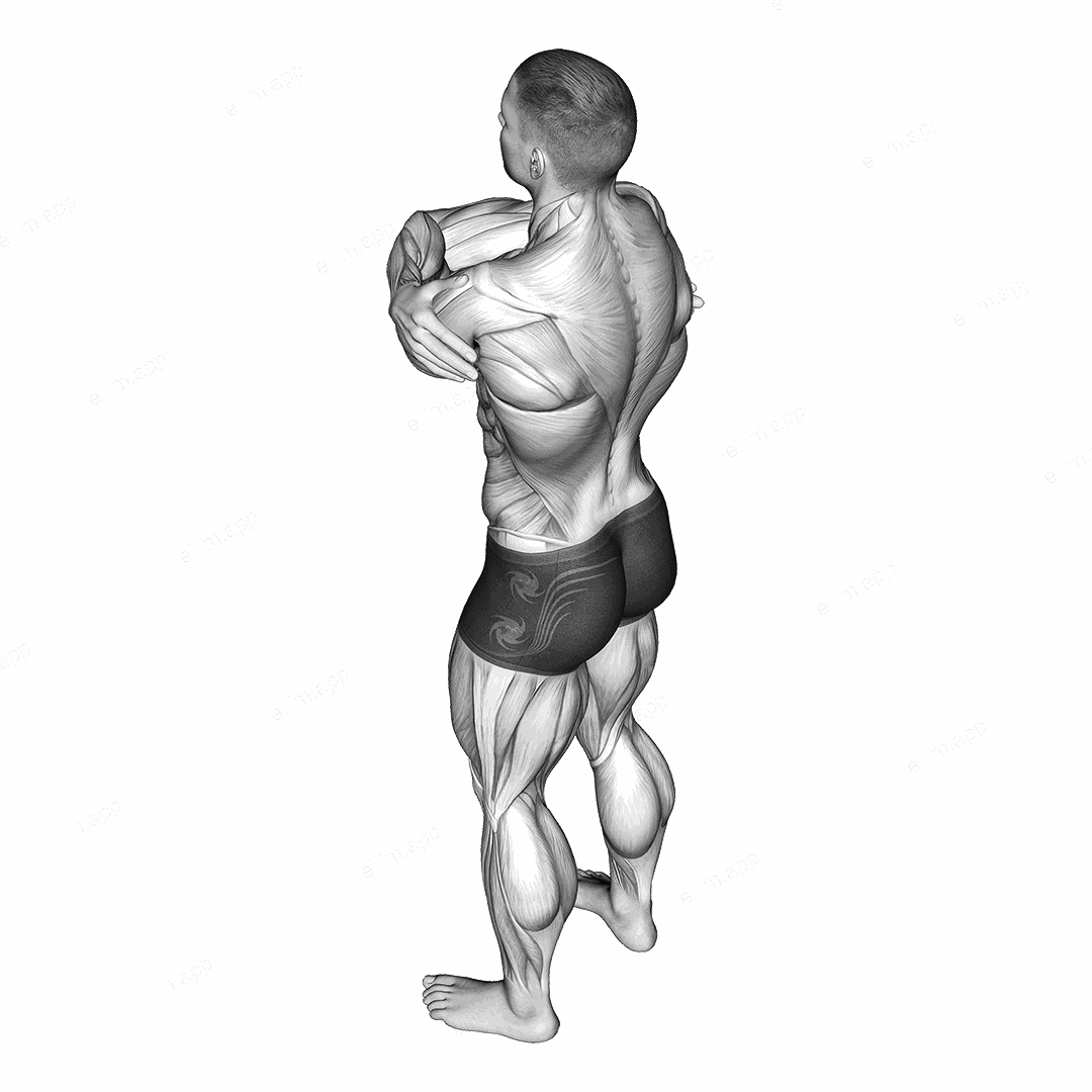 Wrap around shoulder stretch exercise targeting Back