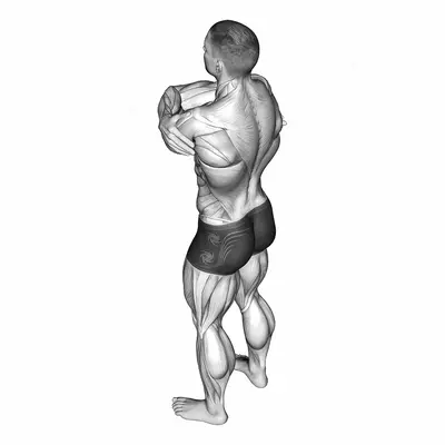 Wrap around shoulder stretch exercise targeting Back