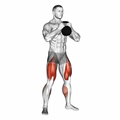 Kettlebell Goblet Squat Mobility exercise targeting Thighs and Gluteus Maximus