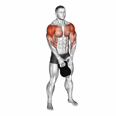 Kettlebell Slingshot exercise targeting Shoulders and Deltoid Anterior