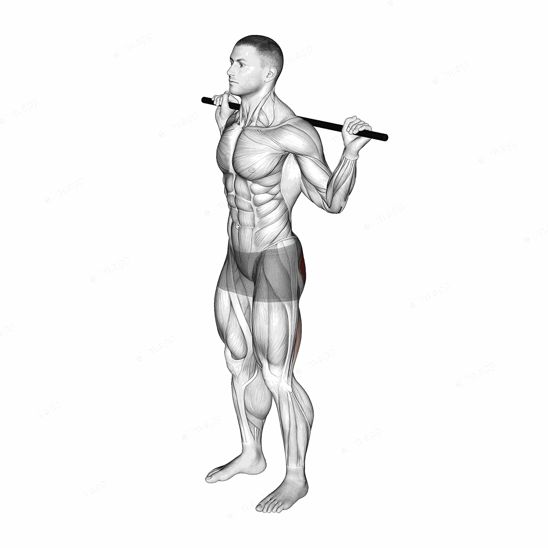 PVC Good Morning exercise targeting Hips and Hamstrings