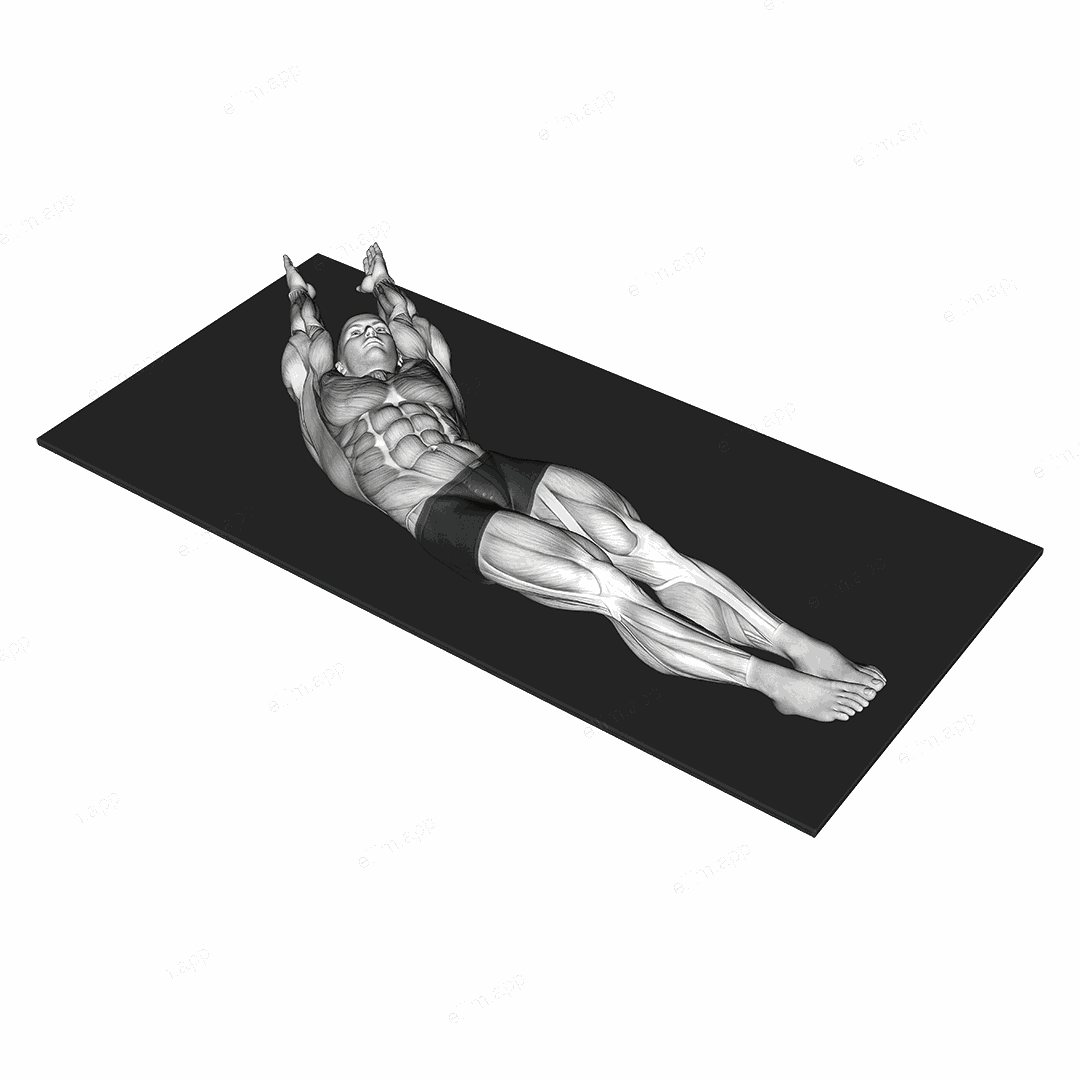 Lateral Bend Lying Down exercise targeting Back and Waist