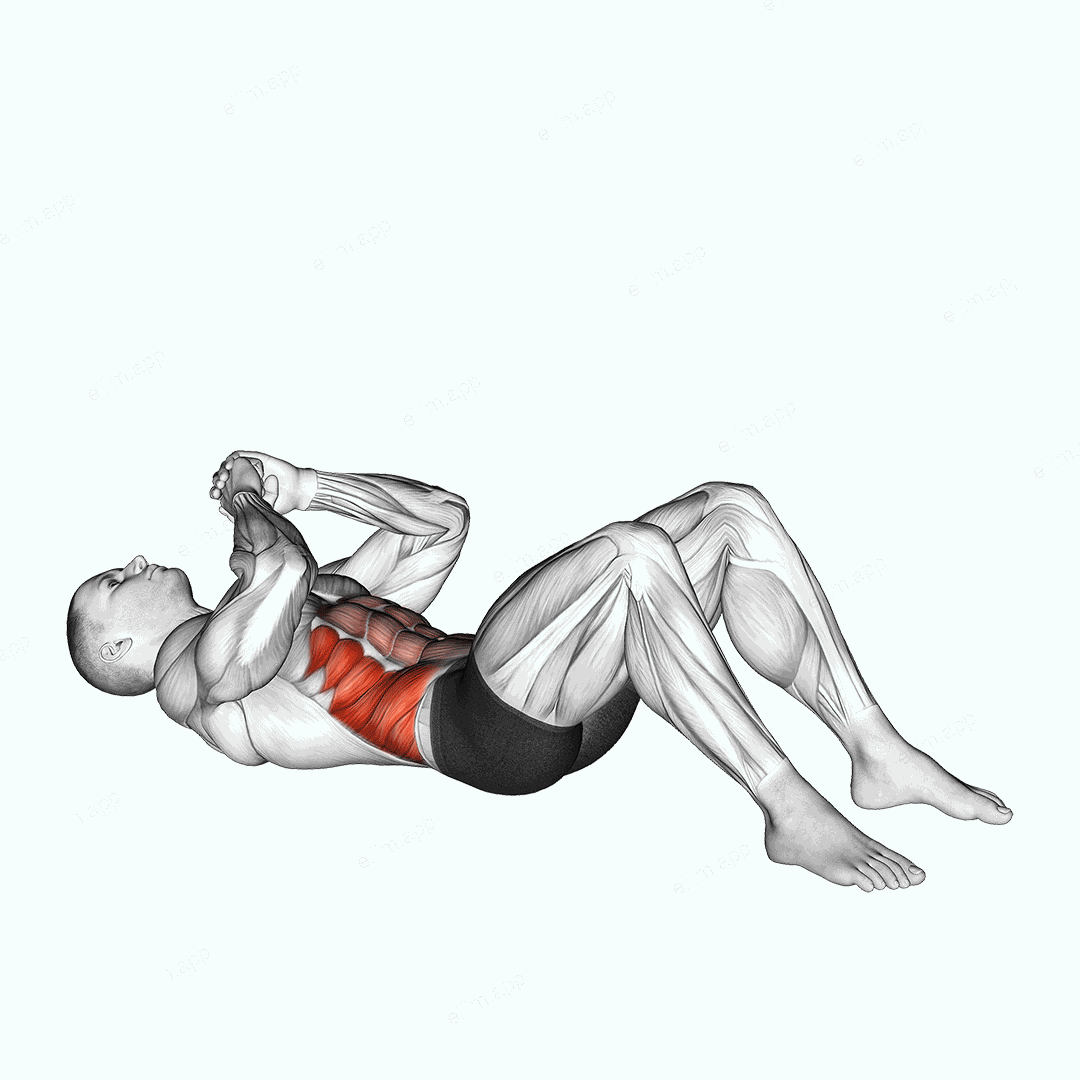 Elbow to Knee Sit up exercise targeting Waist