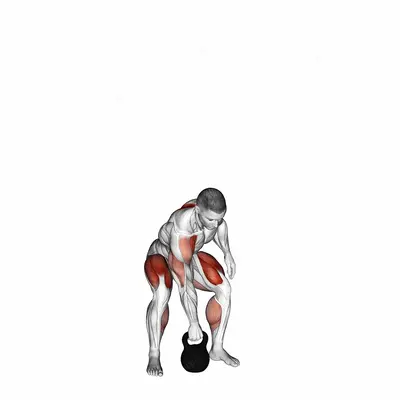 Kettlebell Split Snatch exercise targeting Hips