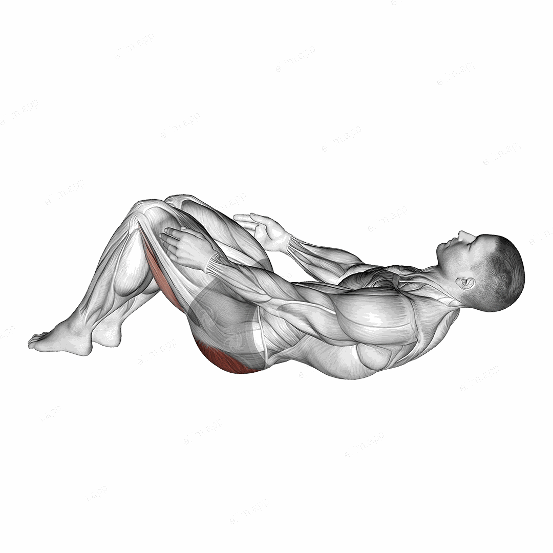 Hug keens to chest exercise targeting Hips and Gluteus Maximus