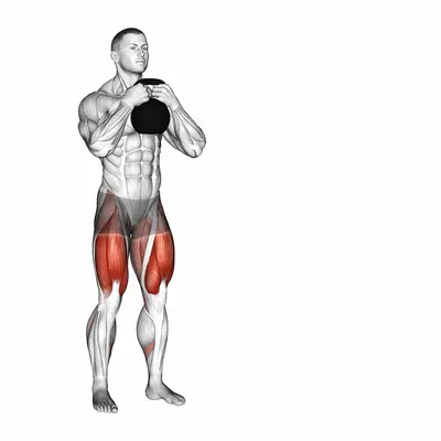 Kettlebell Side Lunge exercise targeting Thighs