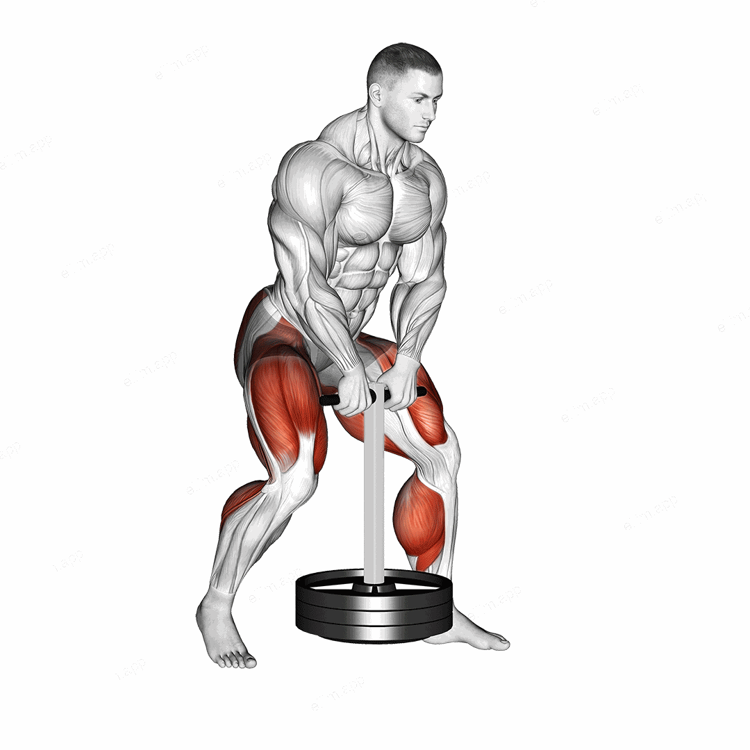 StrongMan Duck Walk exercise targeting Thighs