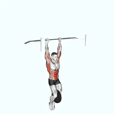 Weighted Muscle-up (on bar) exercise targeting Back
