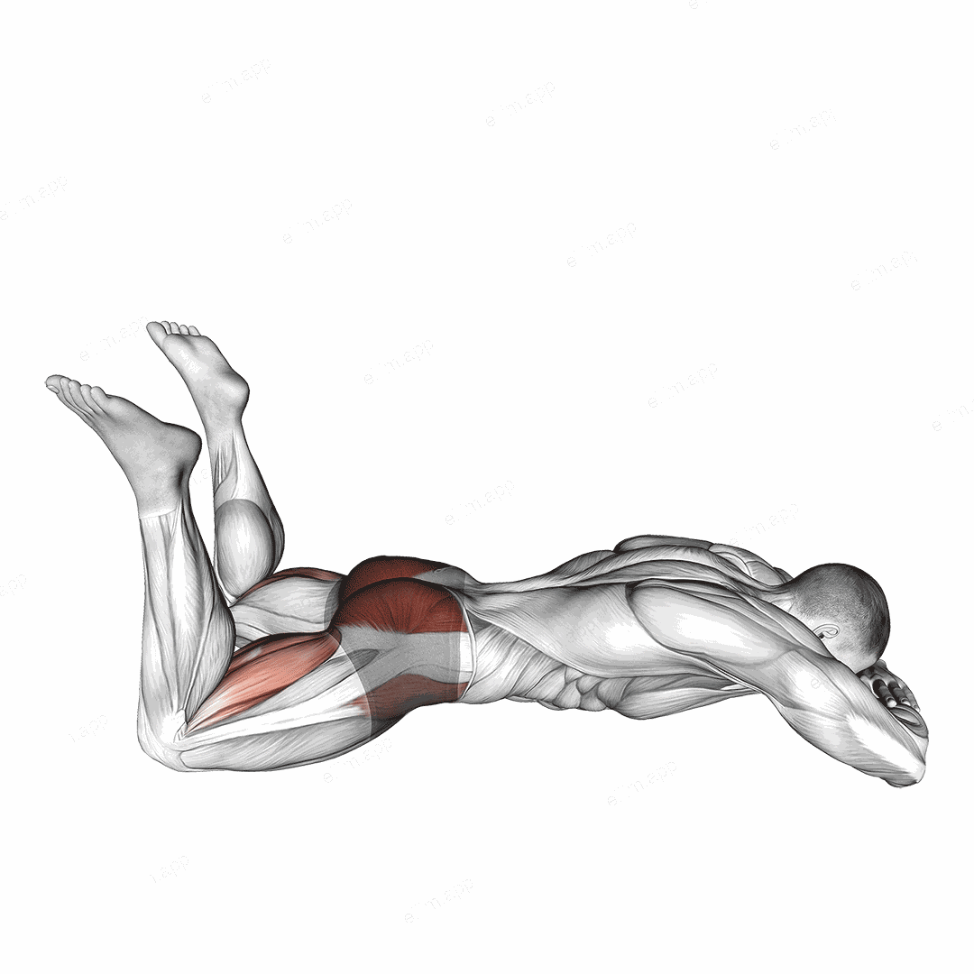 Lying Alternate Frog Kick exercise targeting Hips
