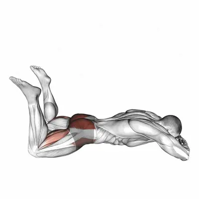 Lying Alternate Frog Kick exercise targeting Hips