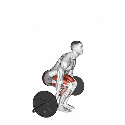 Barbell Behind The Back Deadlift exercise targeting Hips