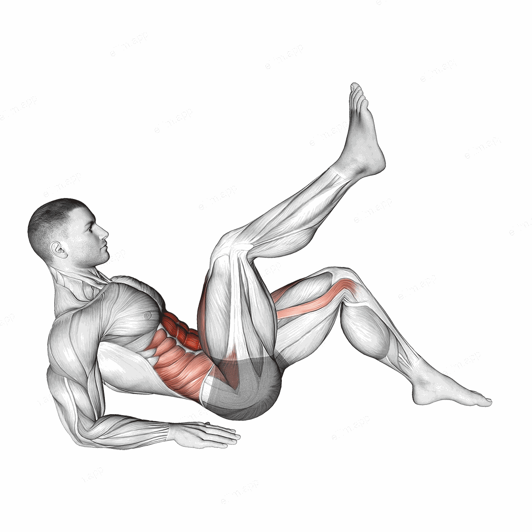 Alternate Toe Tap Leg Lift exercise targeting Hips and Iliopsoas