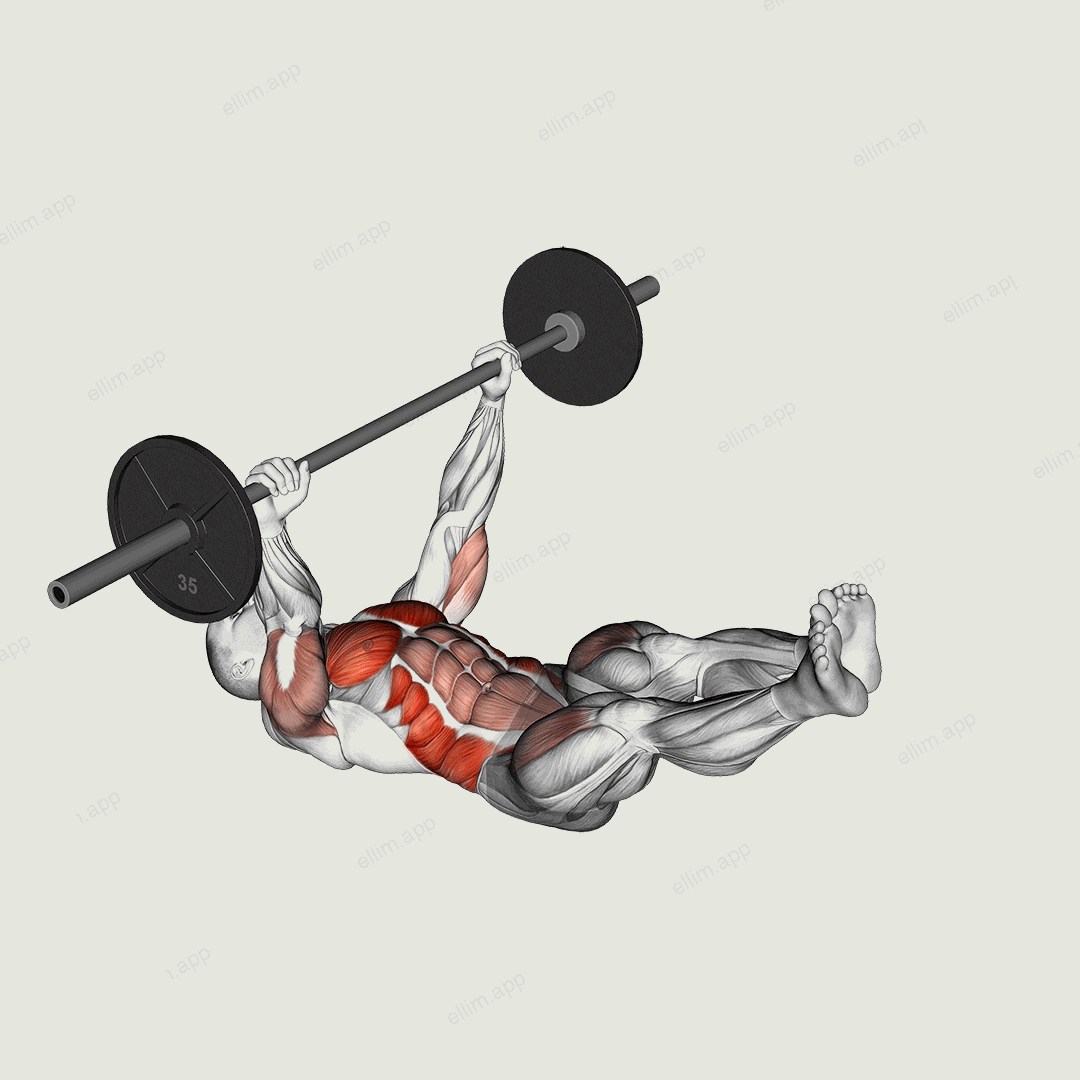 Barbell Leg Twist Press exercise targeting Waist