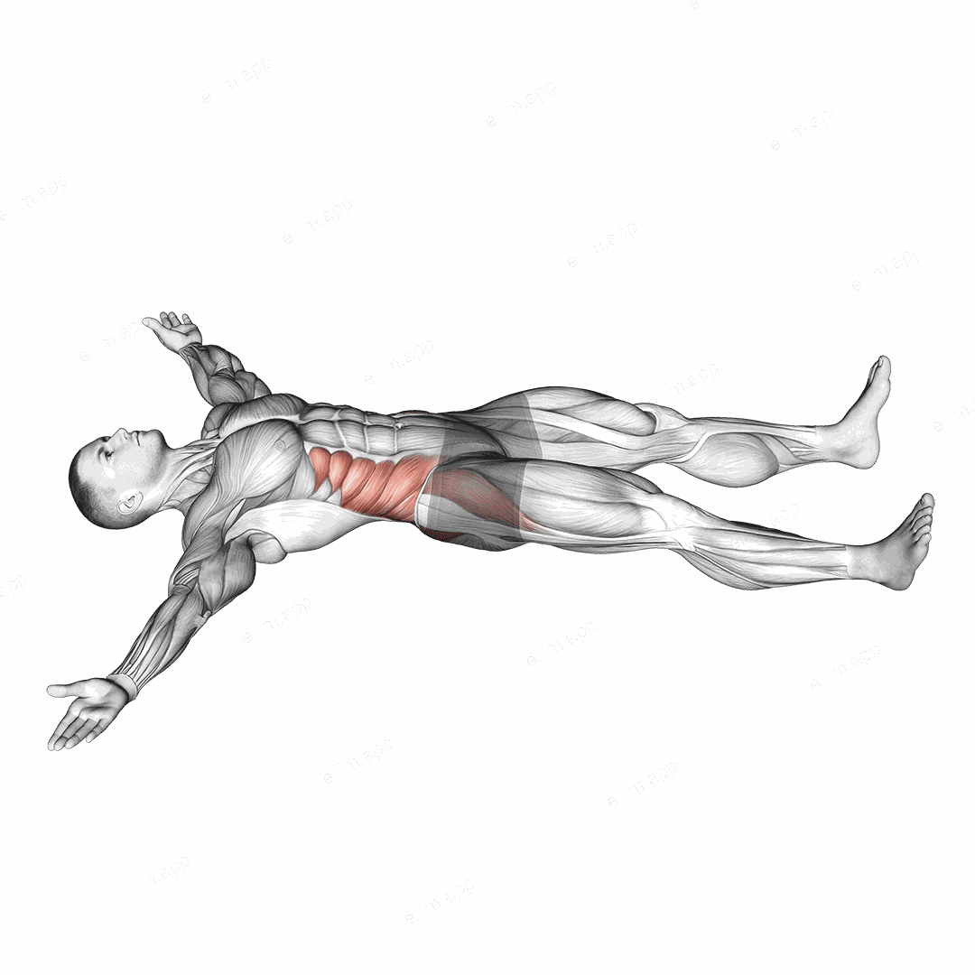 Iron Cross Stretch exercise targeting Hips and Gluteus Medius