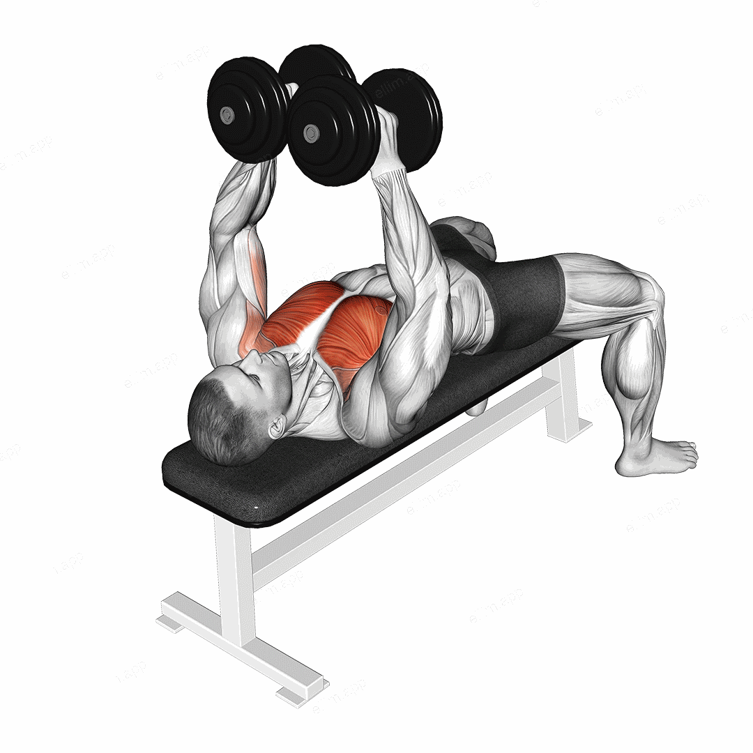 Dumbbell Single Arm Alternate Fly exercise targeting Chest and Pectoralis Major Clavicular Head