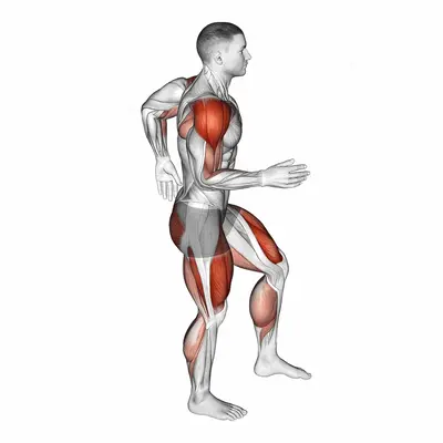 Quickly Trot in place exercise targeting Cardio