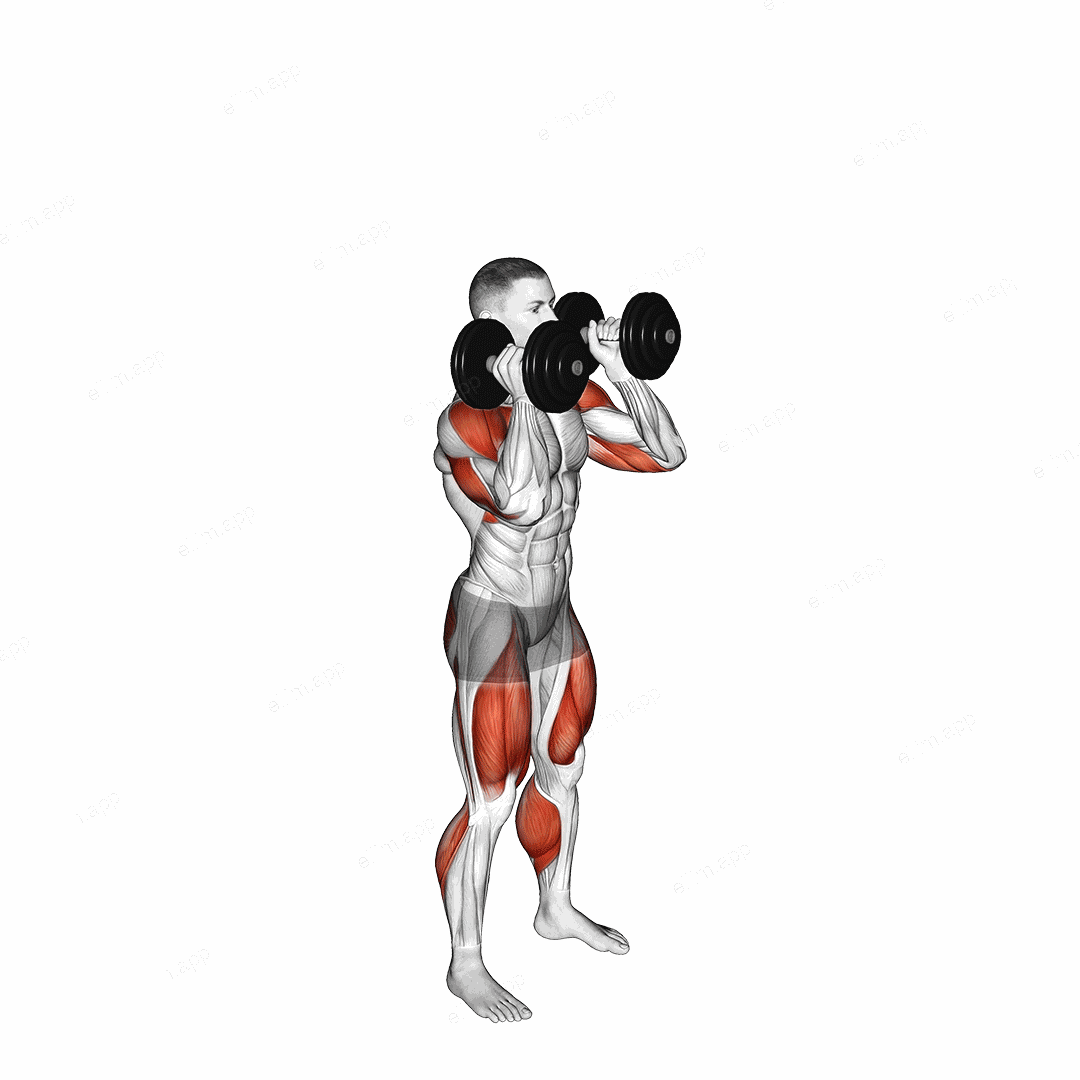 Dumbbell Push Jerk exercise targeting Weightlifting