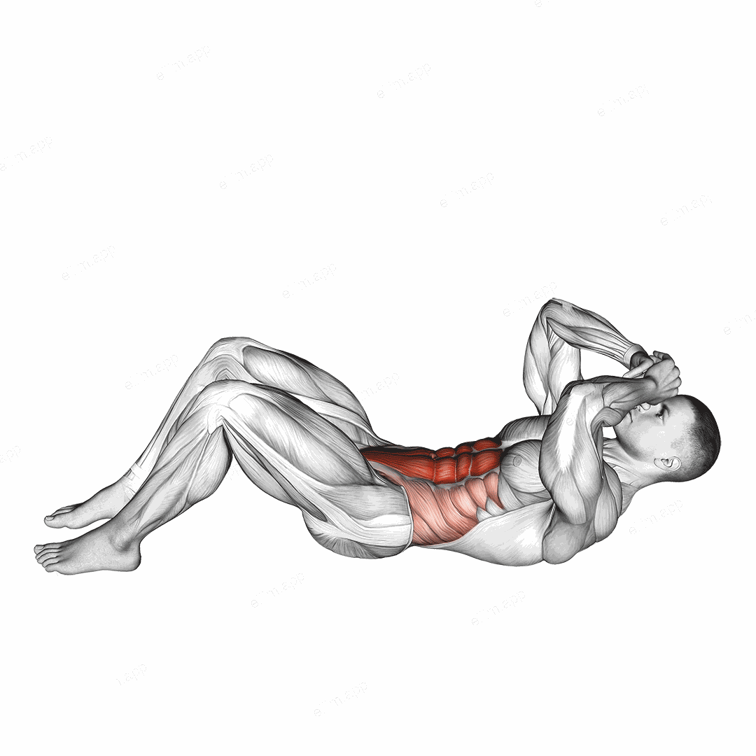 3/4 Sit-up exercise targeting Waist