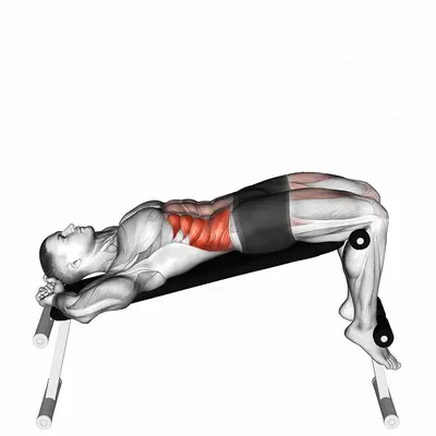 Incline Twisting Situp exercise targeting Waist