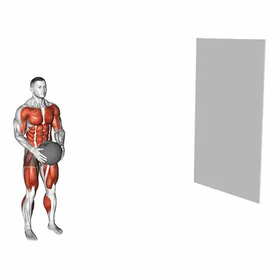 Medicine Ball Step Behind Rotational Throw exercise targeting Plyometrics