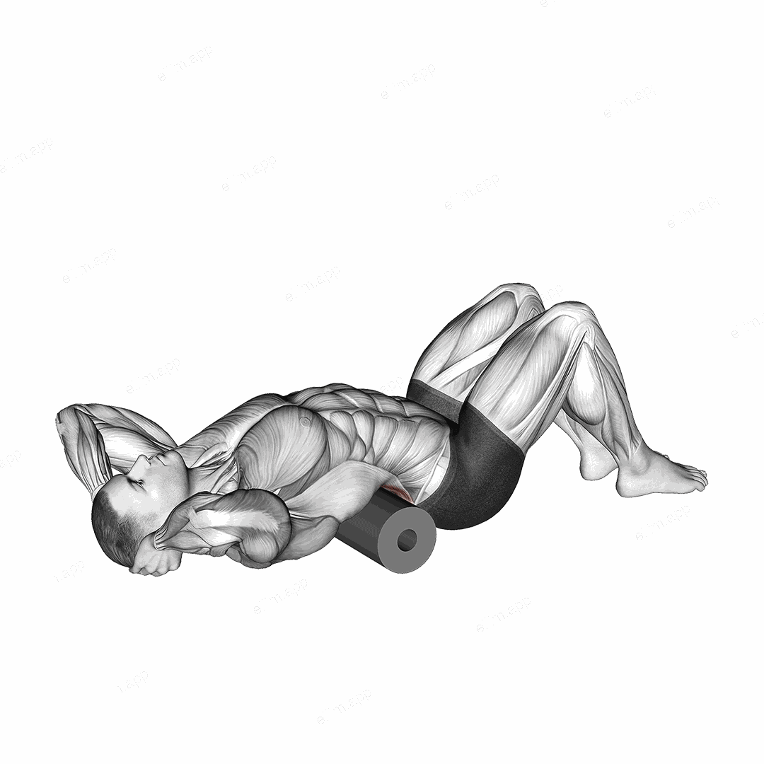 Roll Thoracic Spine Lying on Floor exercise targeting Back