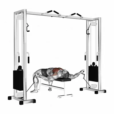 Cable Lying Fly exercise targeting Chest and Pectoralis Major Clavicular Head
