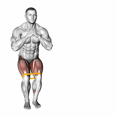 Resistance Band Lateral Walk exercise targeting Hips
