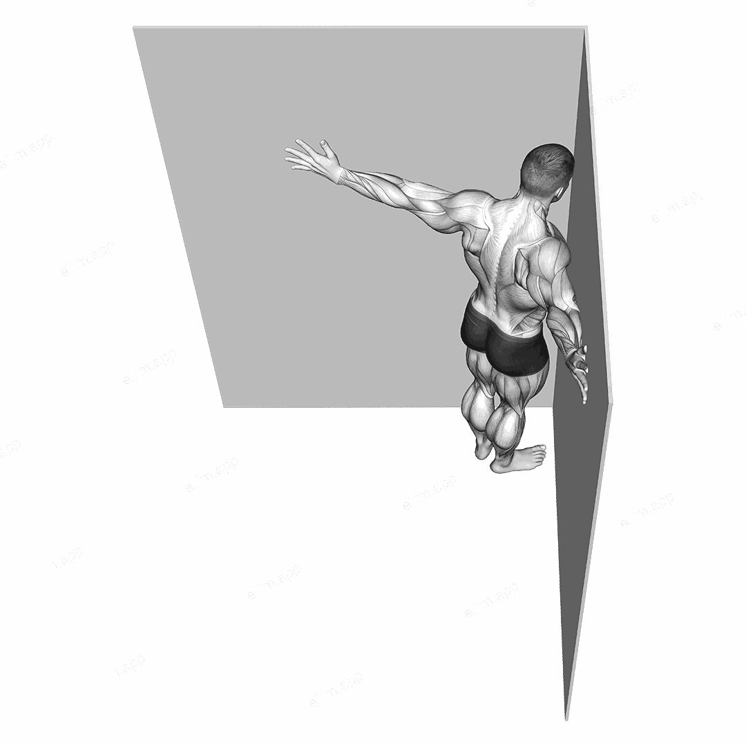 Coner Wall Chest Stretch exercise targeting Chest
