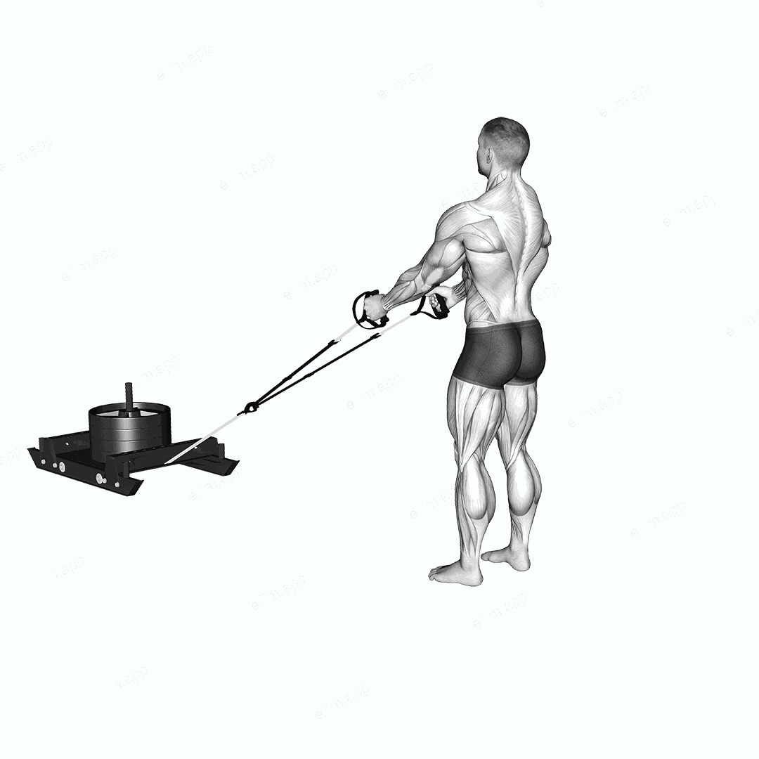 Power Sled Rear Lunge exercise targeting Hips