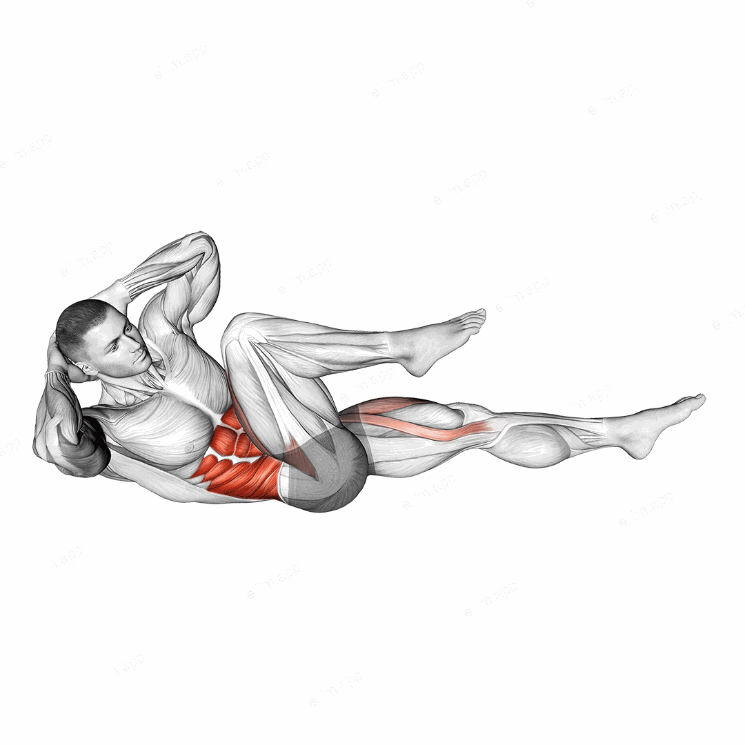 Bicycle Crunch exercise targeting Waist