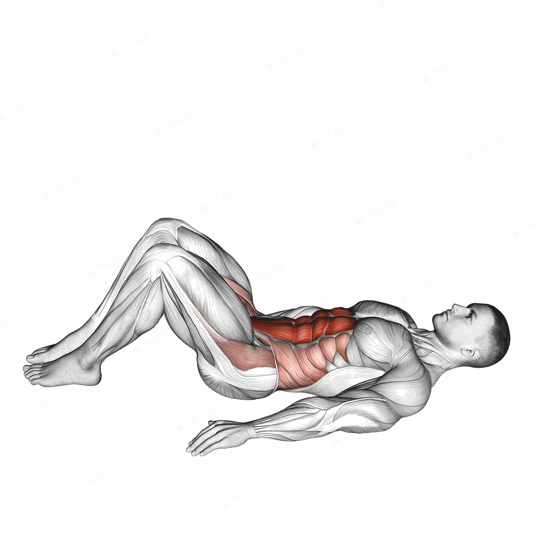 Hip Raise (bent knee) exercise targeting Waist and Iliopsoas