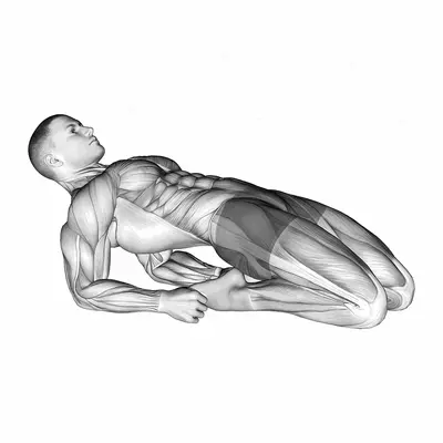 Double Lean Back Quadriceps Stretch exercise targeting Thighs