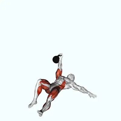 Kettlebell Turkish Get Up (Squat style) exercise targeting Thighs and Gluteus Maximus