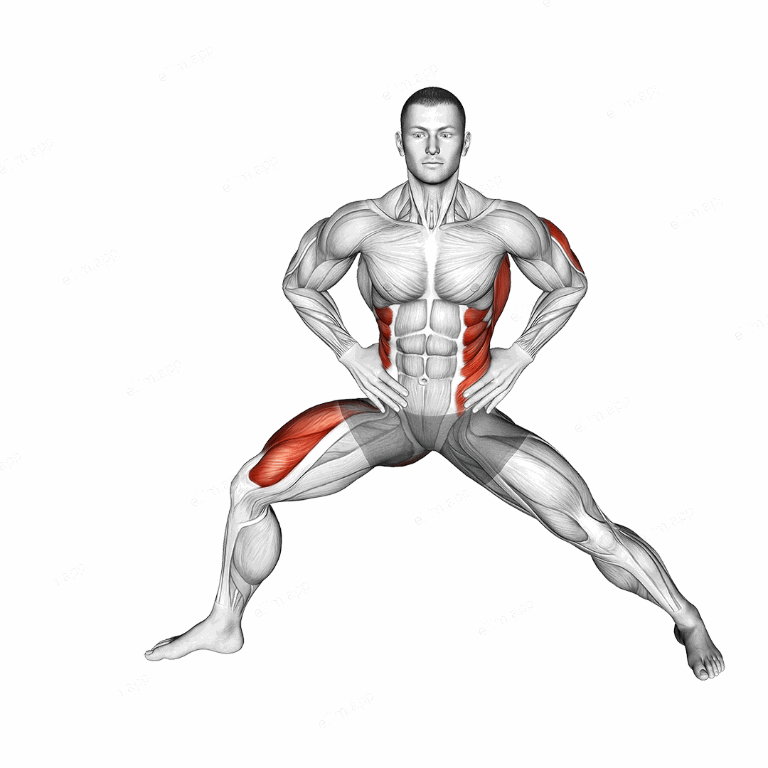 Extended Side Angle Yoga Pose exercise targeting Stretching