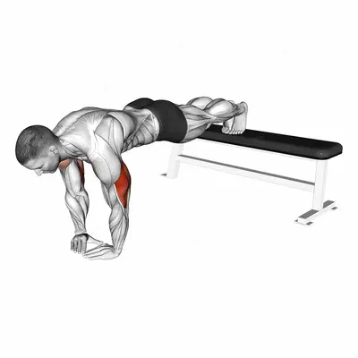 Decline Diamond Push-up exercise targeting Chest