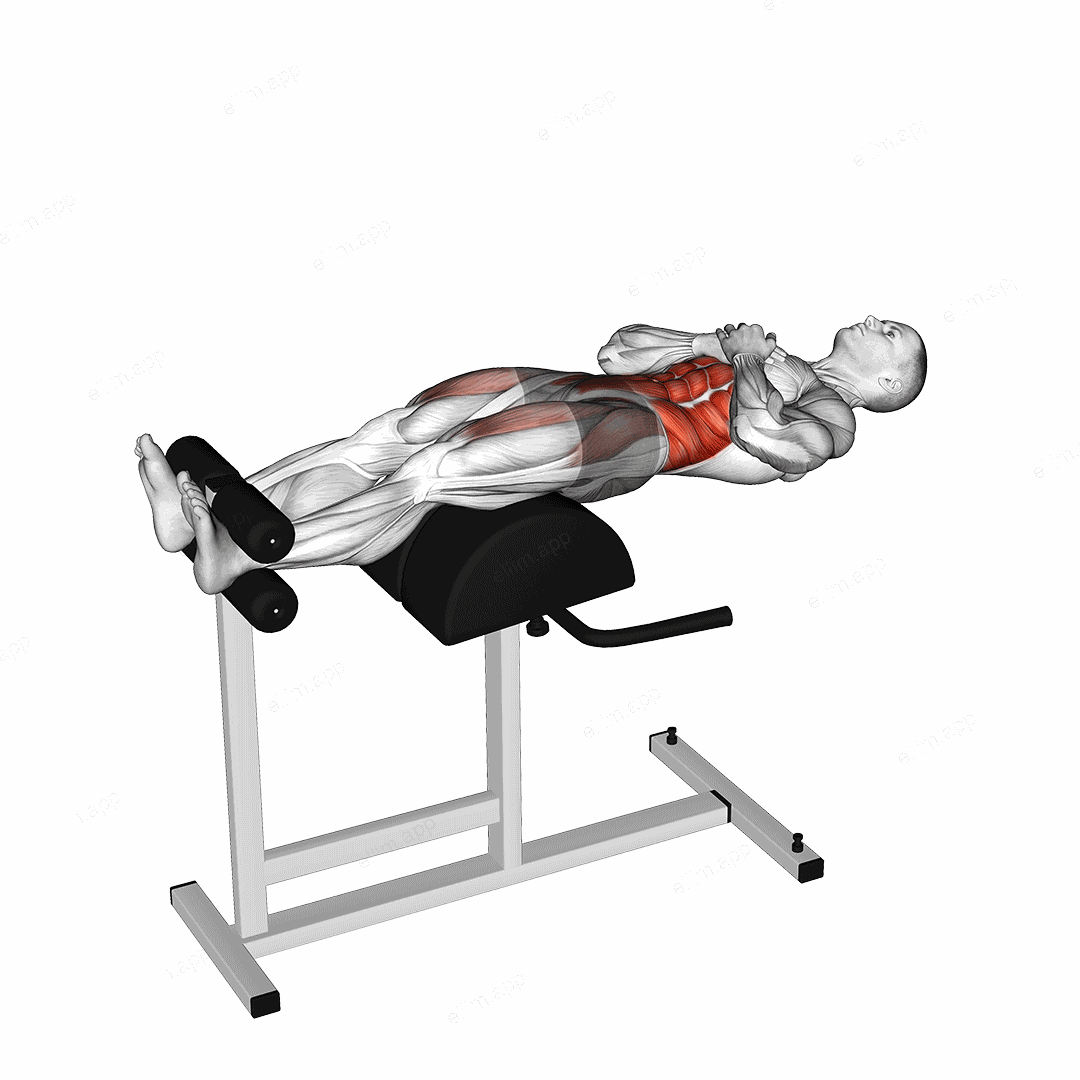 Glute Ham Developer Sit up and Russian Twist exercise targeting Waist