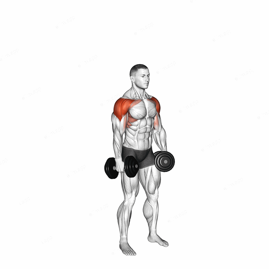 Dumbbell 6 Ways Raise exercise targeting Shoulders