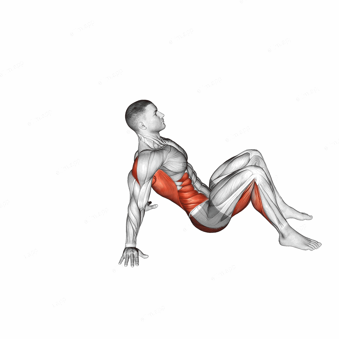 Thoracic Bridge exercise targeting Stretching and Gastrocnemius
