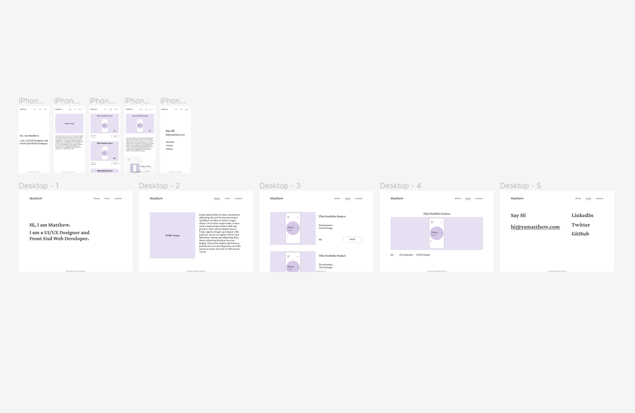 Portfolio Wireframe
