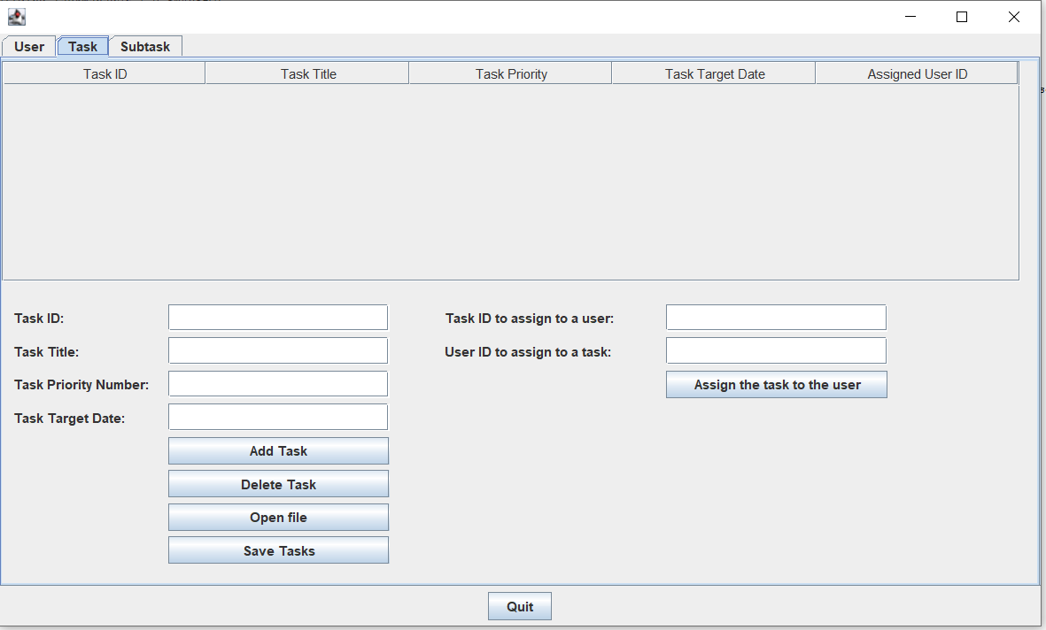 Java module allocation tool window