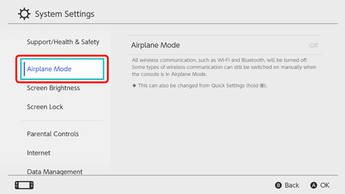 Switch] How can I stop all wireless communications? (Airplane Mode settings) Q&A | Support | Nintendo