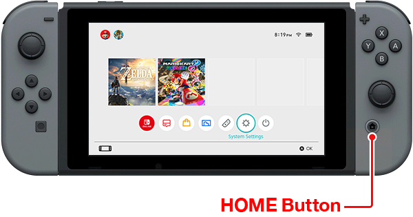 Nintendo switch shop in home switching