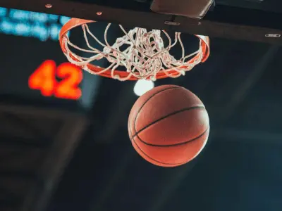 basketball through the hoop