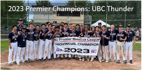 2023 Premier Champions:  UBC Thunder Banner