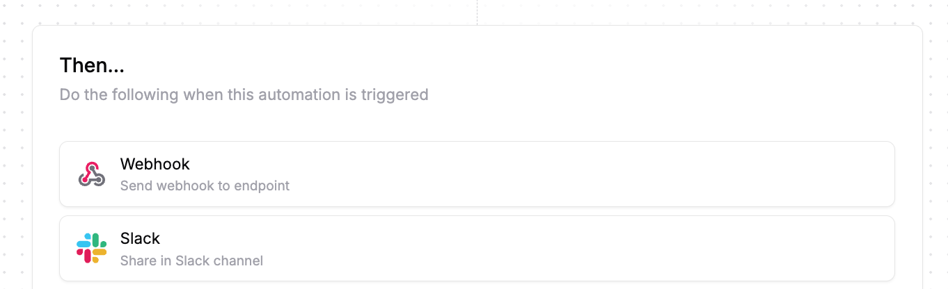 Automate with webhooks and slack