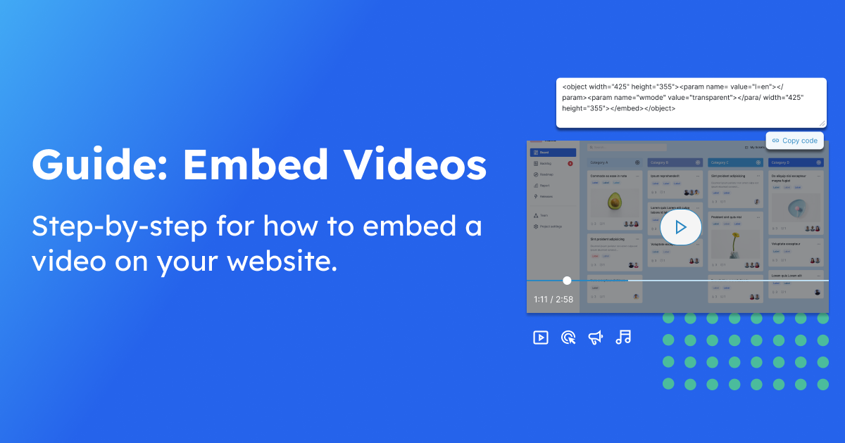 Guide: Embed videos