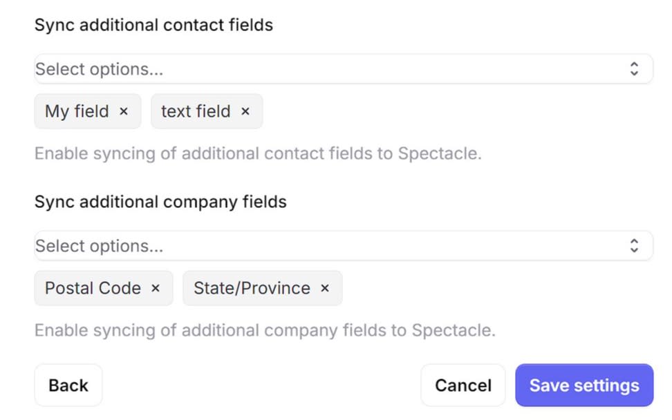ActiveCampaign and Spectacle custom properties sync