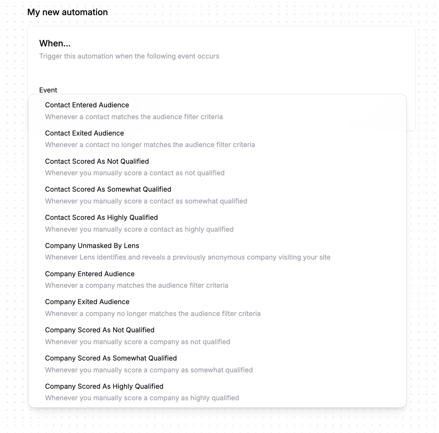 Automate based on your rules
